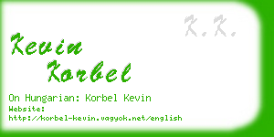 kevin korbel business card